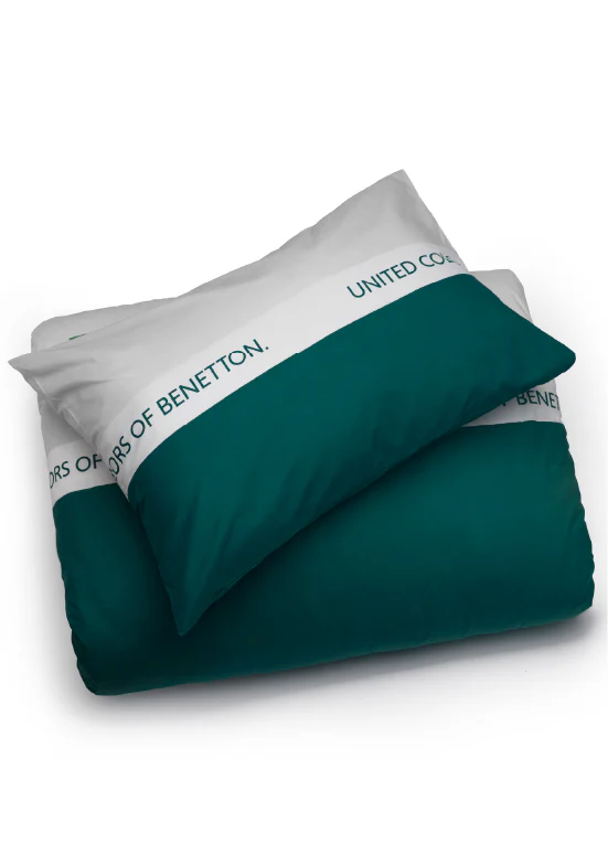 Exclusive Benetton , מצעים דו-צדדיים -ירוק/אפור
