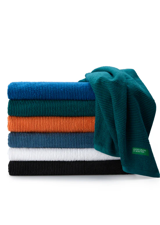 Benetton RIBS, מגבות כותנה פרימיום - לבן - Image 6