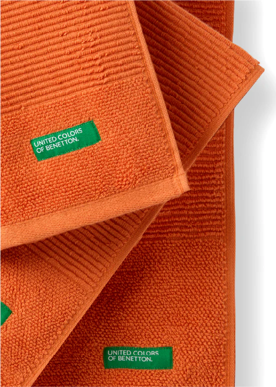 Benetton RIBS, מגבות כותנה פרימיום - כתום - Image 2