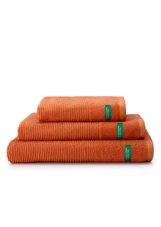 Benetton RIBS, מגבות כותנה פרימיום - כתום - Image 3