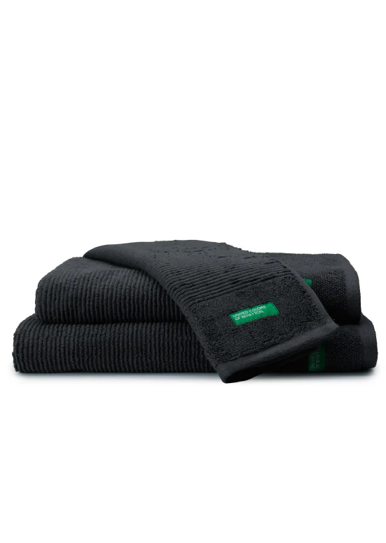 Benetton RIBS, מגבות כותנה פרימיום - שחור - Image 4