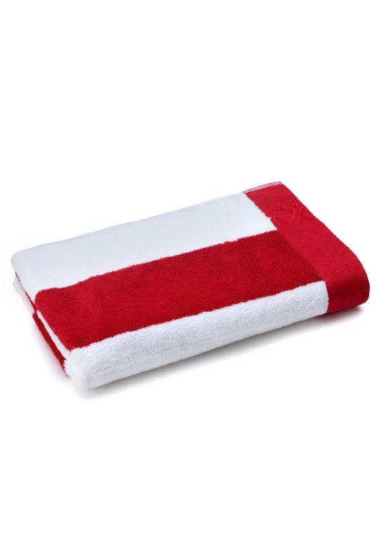 Benetton Stripes – מגבת פסים, אדום