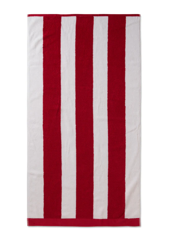 Benetton Stripes – מגבת פסים, אדום - Image 2