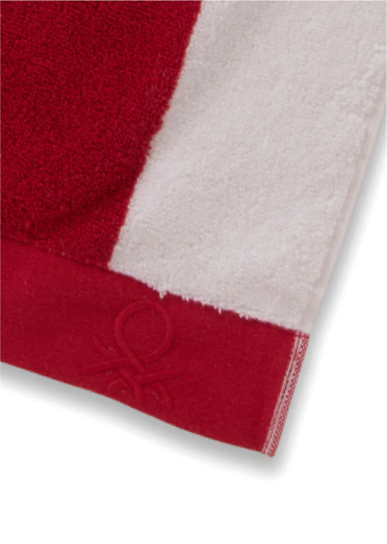 Benetton Stripes – מגבת פסים, אדום - Image 3