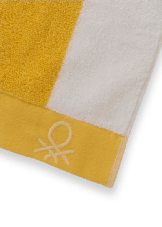 Benetton Stripes – מגבת פסים, צהוב - Image 3