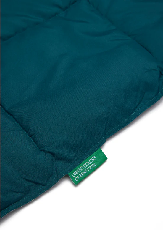 שמיכת מעבר דו־צדדית Benetton -  ירוק ואפור - Image 4