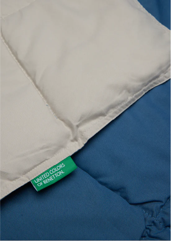 שמיכת מעבר דו־צדדית Benetton -  פטרול/אבן - Image 3