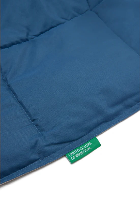 שמיכת מעבר דו־צדדית Benetton -  פטרול/אבן - Image 4