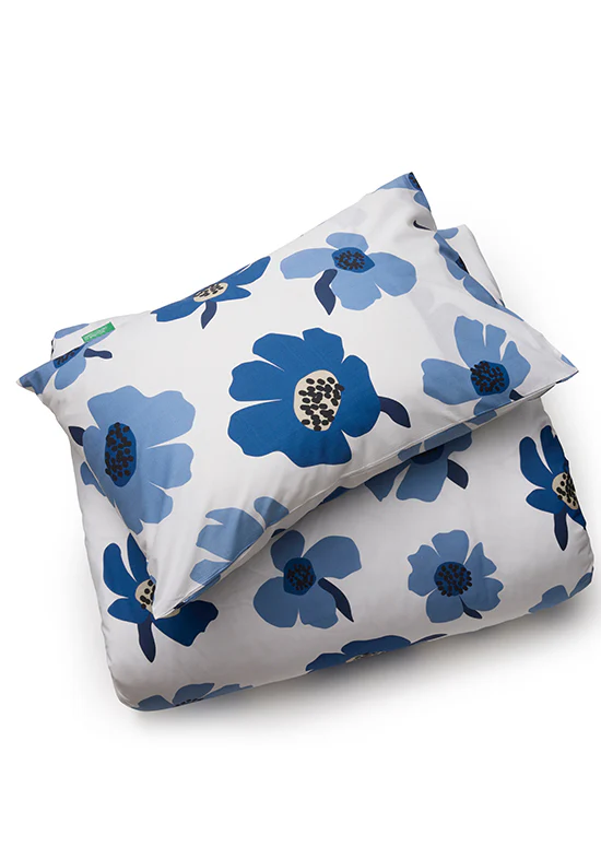 Benetton Botanic Collection סט כותנה בוטני - כחול - Image 2