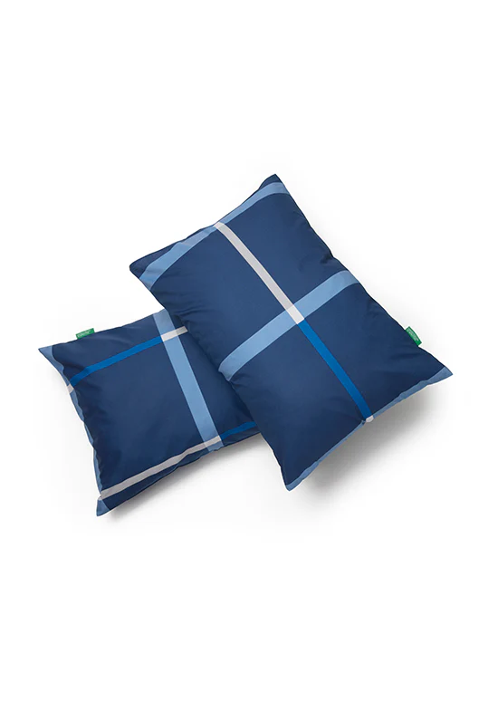 Benetton Grid Collection, מצעי כותנה משבצות - נייבי - Image 2
